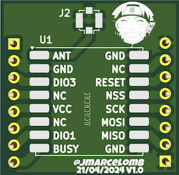 Adapter board, front view